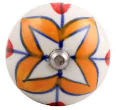 Amaryllis Mustard Flower Ceramic Wine Stopper