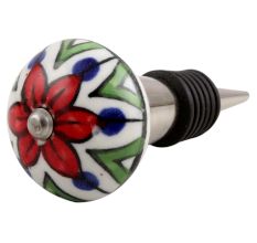 Green Triangle Ceramic Wine Stopper