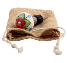 Green Clove Flower Ceramic Wine Stopper