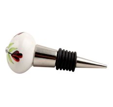 Green Leaf Ceramic Wine Stopper