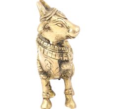 Brass Nandi Standing Statue