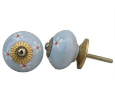 Grey Flower Knob