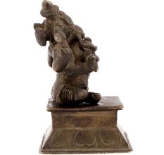 Lord Ganesha Playing Flute Figure