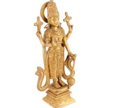 Lord Vishnu Brass Statue Standing