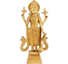 Lord Vishnu Brass Statue Standing