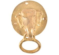 Brass Elephant Face Door Knocker