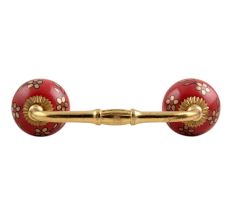 Golden Tiny Flower Ceramic Bridge Handle