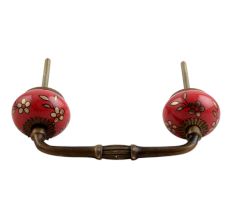 Golden Tiny Flower Ceramic Bridge Handle