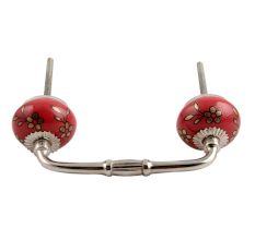 Golden Tiny Flower Ceramic Bridge Handle