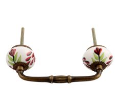 Green Leaf Ceramic Bridge Handle