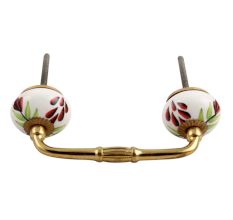 Green Leaf Ceramic Bridge Handle