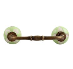 Light Green Etched Ceramic Bridge Handle