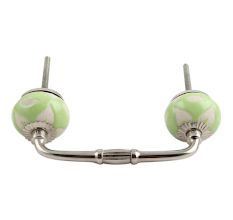 Light Green Etched Ceramic Bridge Handle