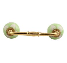 Light Green Etched Ceramic Bridge Handle