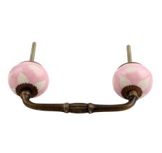 Pink Etched Ceramic Bridge Handle