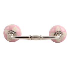 Pink Etched Ceramic Bridge Handle