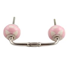 Pink Etched Ceramic Bridge Handle