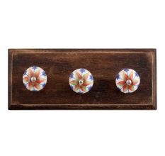 Red Star Ceramic Wooden Hooks