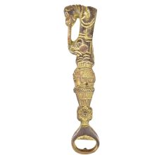 Brass Dog Head Elephant Bottle Opener