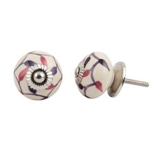 Purple & Maroon Leaf Knob