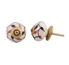 Purple & Maroon Leaf Knob