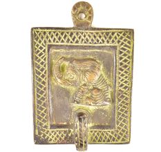 Brass Small Tribal Animal Framed Wall Hooks