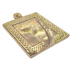 Brass Small Tribal Animal Framed Wall Hooks