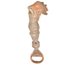 Brass Tribal Rooster Bottle Opener