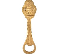 Engraved Floral Brass Bottle Opener
