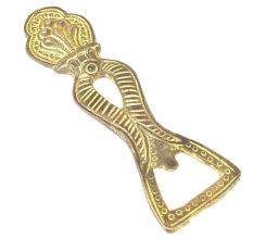 Decorative Metal Brass Bottle Opener with Patina
