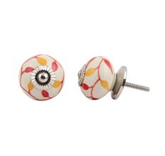 Yellow & Red Leaf Knob
