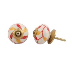 Yellow & Red Leaf Knob