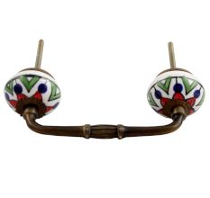 Green Triangle Ceramic Bridge Handle