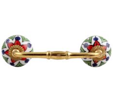 Green Triangle Ceramic Bridge Handle