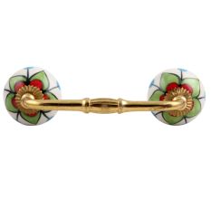 Green Clove Flower Ceramic Bridge Handle