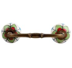 Green Clove Flower Ceramic Bridge Handle