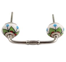 Green Clove Flower Ceramic Bridge Handle