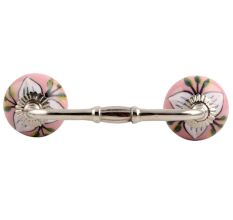 White and Green Leaf Ceramic Bridge Handle