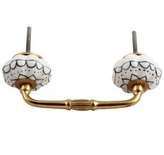 Black Lotus Ceramic Bridge Handle