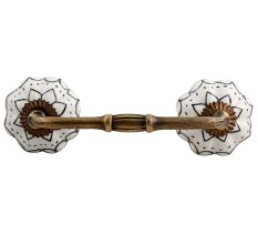 Black Lotus Ceramic Bridge Handle