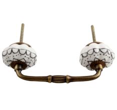 Black Lotus Ceramic Bridge Handle