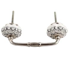 Black Lotus Ceramic Bridge Handle