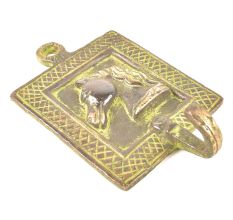 Brass Horse Face Framed Single Wall Hooks