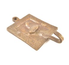 Brass Small Tribal Duck Framed Wall Hooks