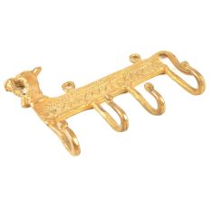 Brass Tribal Camel Face Four Wall Hooks