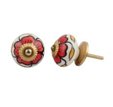 Red Flower Knob