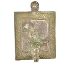 Brass Bird Face Framed Single Wall Hooks