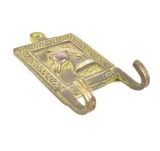 Brass Horse Face Framed Double Wall Hooks