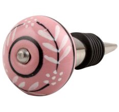 White Leaf Ceramic Wine Stopper