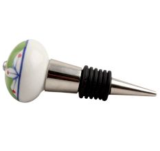 Pea Green Leaf Ceramic Wine Stopper